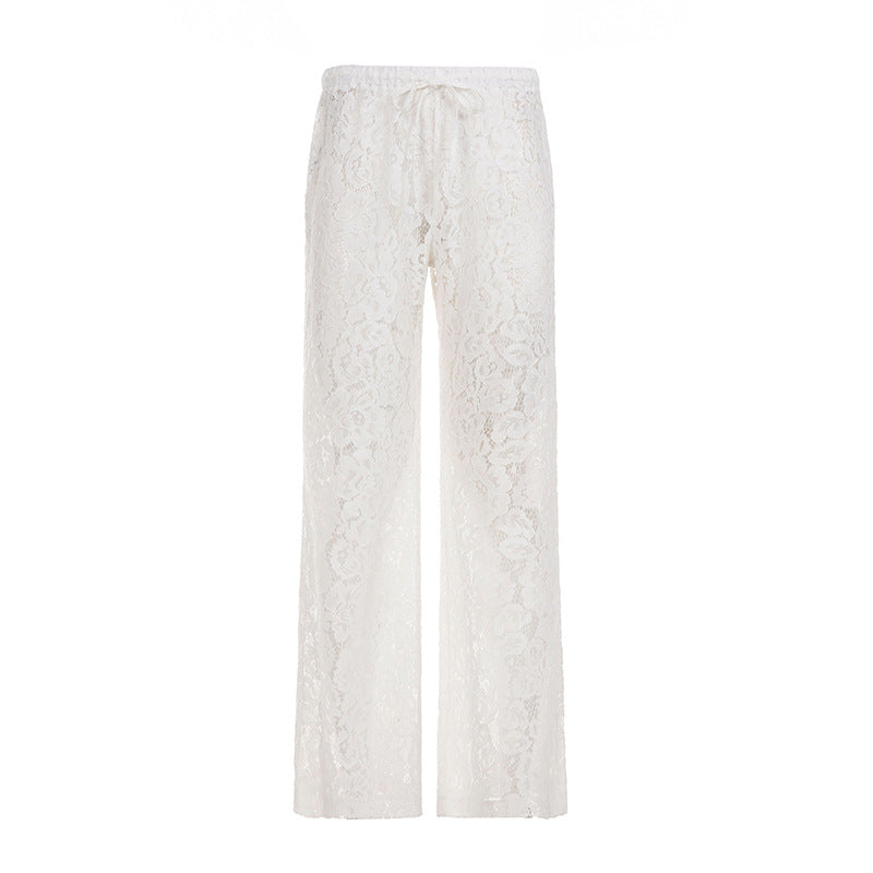 Damen elegante Spitzenhose Drune