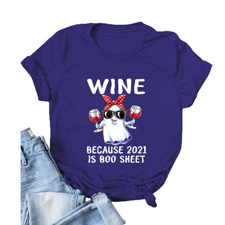 Damen Verspielt Geist-Themen Grafik T-Shirt Drune