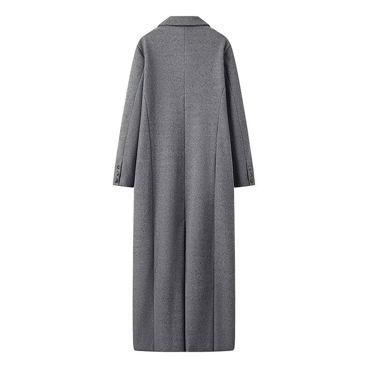 Damen nan extra langer Oversize-Wollmix-Mantel mit Schalkragen, doppelreihiger Knopfleiste und aufgesetzten Pattentaschen Drune