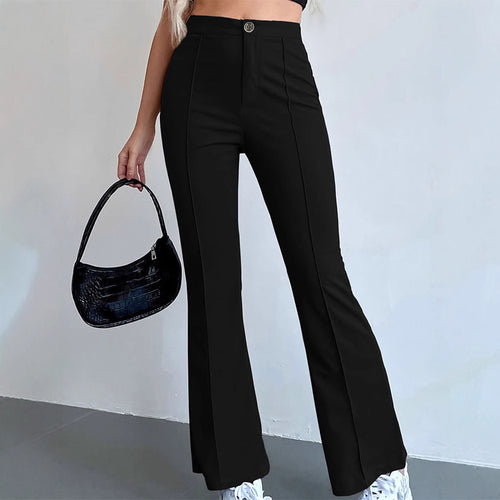 Damen elegante Business-Hose mit seitlichen Eingrifftaschen und schmalem Schnitt Drune