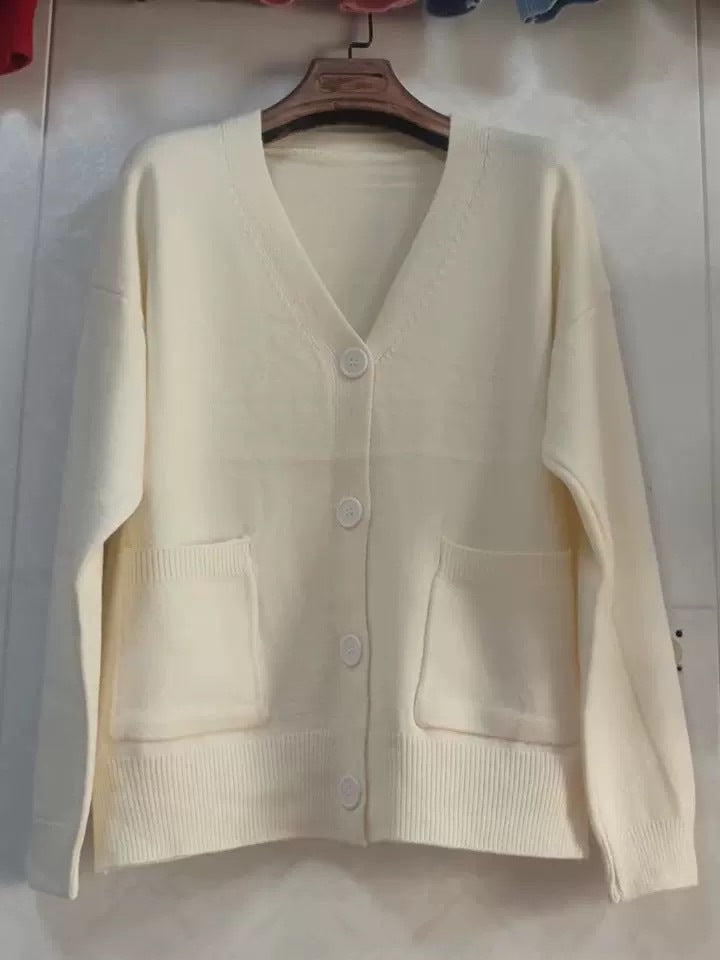 Damen Übergroßer Strickcardigan mit Taschen Drune