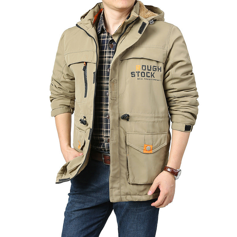 Herren Multifunktionale Outdoorjacke mit mehreren Taschen Drune