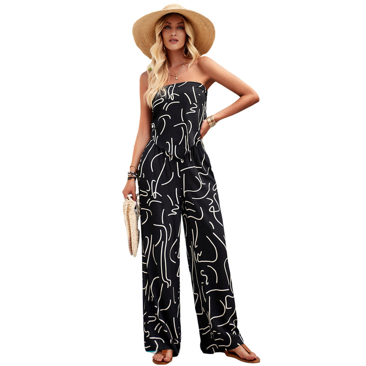 Damen Langbein Jumpsuit mit floralem Design und praktischen Taschen Drune