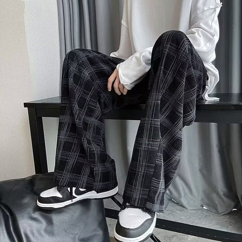 Damen Weit geschnittene Karohose Drune