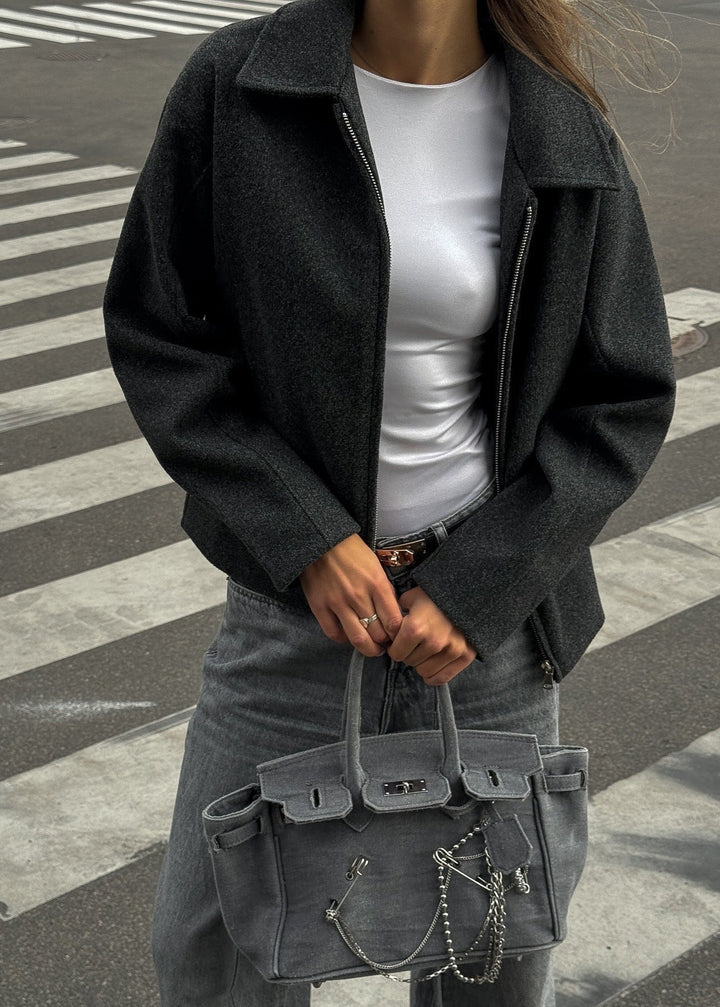 Drune | Wollmischung Zip-Up Jacke