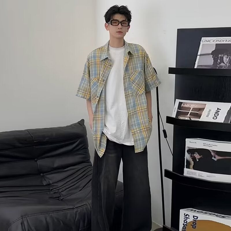 Herren Elegante und lässige Kurzarm-Hemdjacke Drune