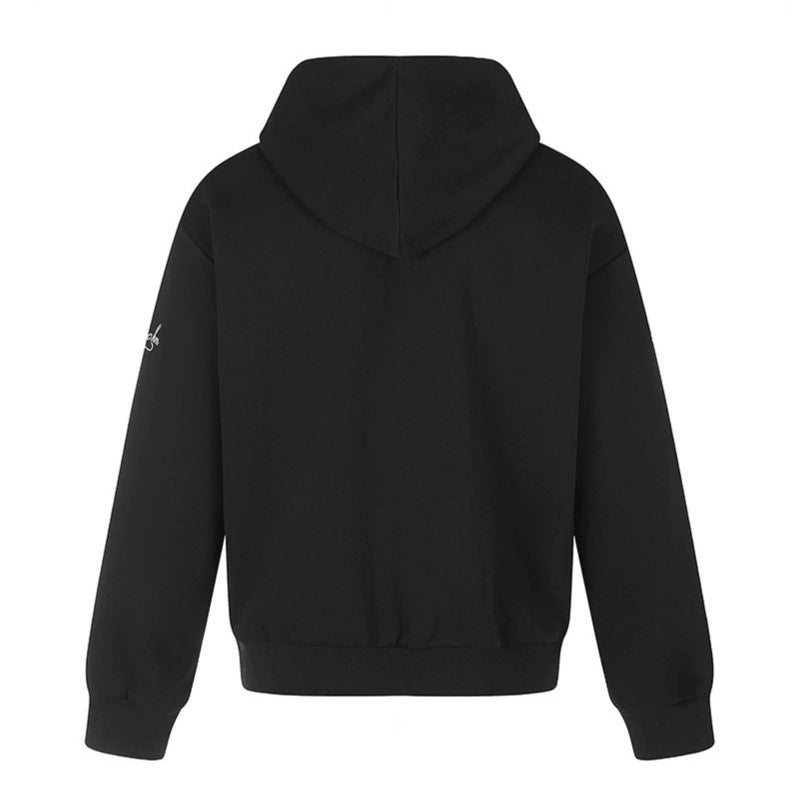 Unisex Zip-Kapuzenjacke im Military-Stil mit Zierkordeln und Metallknöpfen Drune