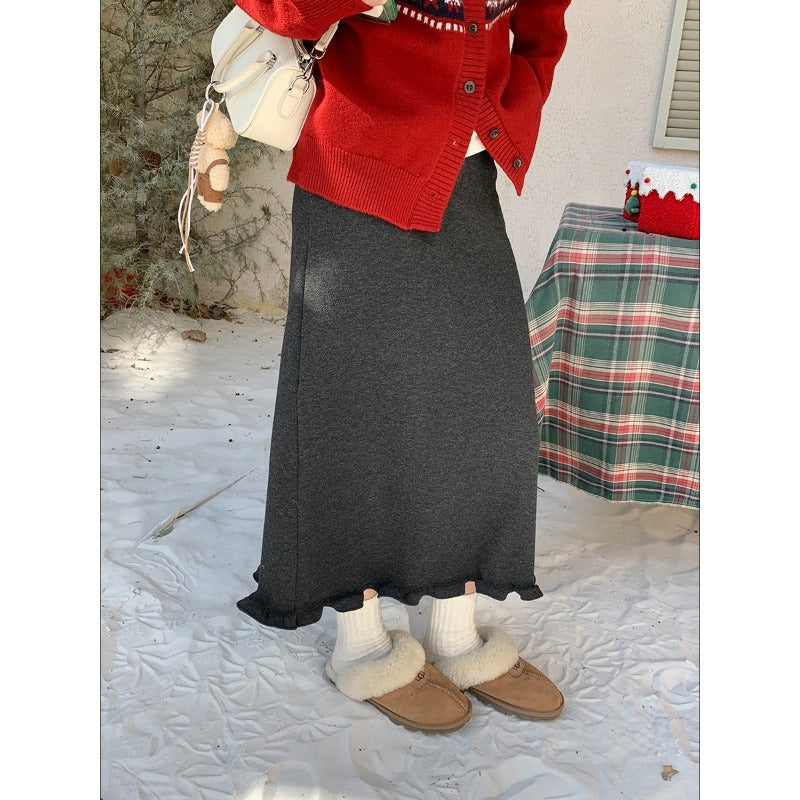 Damen kuscheliger Strickpullover mit Kabelmuster Drune