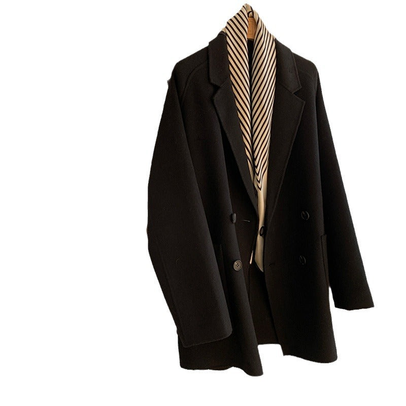 Damen Oversized Mantel mit Taillengürtel Drune