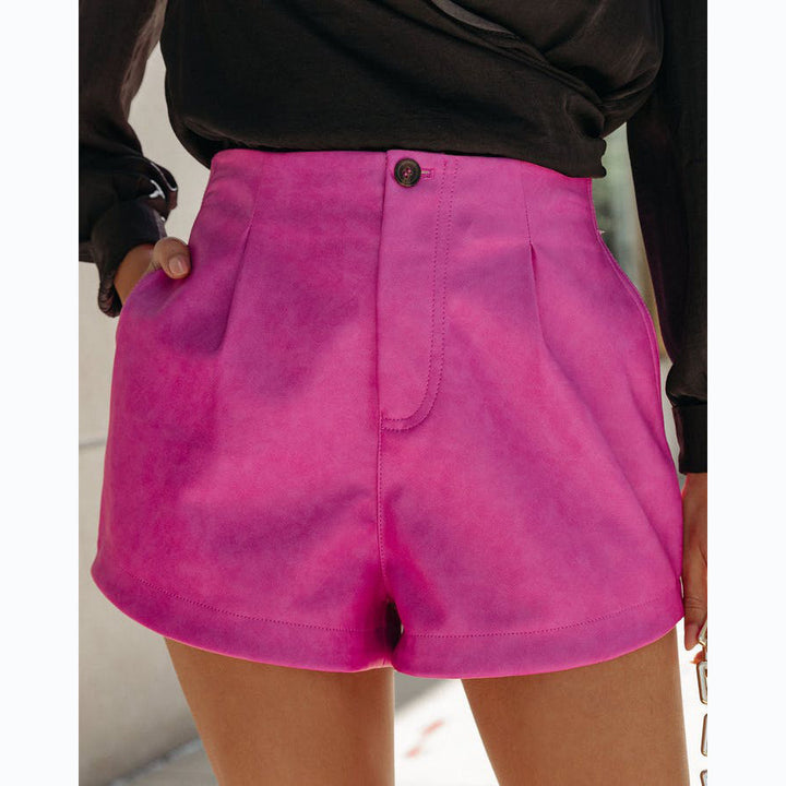 Damen Modische High-Waist-Shorts mit eleganter Färbetechnik und praktischen Taschen Drune