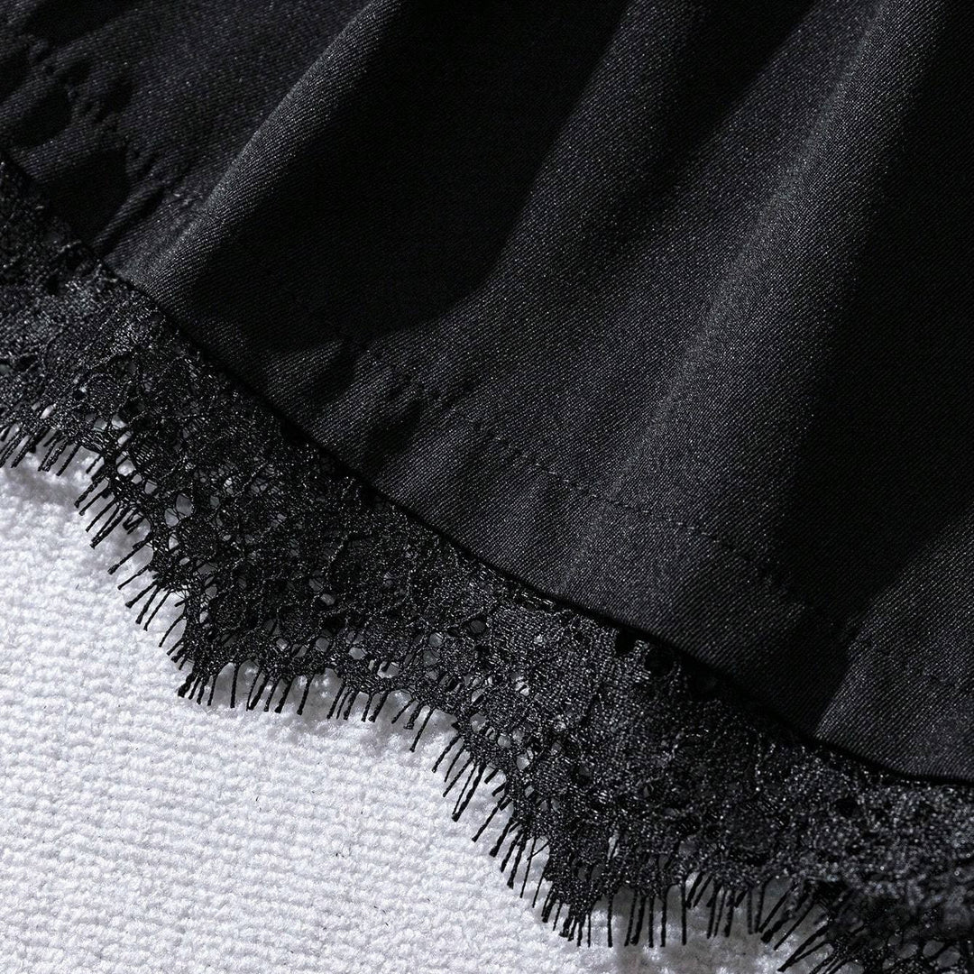 Damen Modische Shorts mit Spitzenbesatz Drune