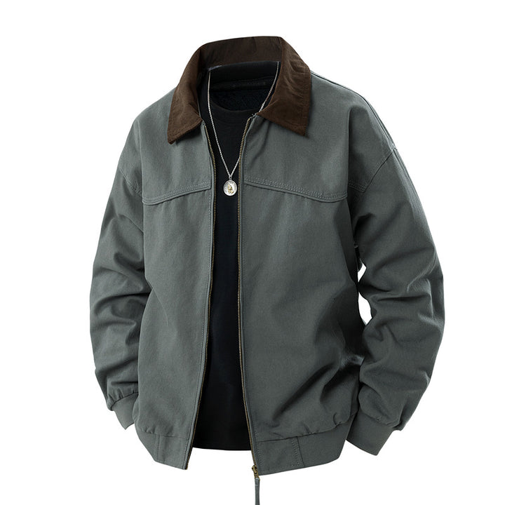 Herren Casual Jacke mit umschlagbarem Kragen Drune