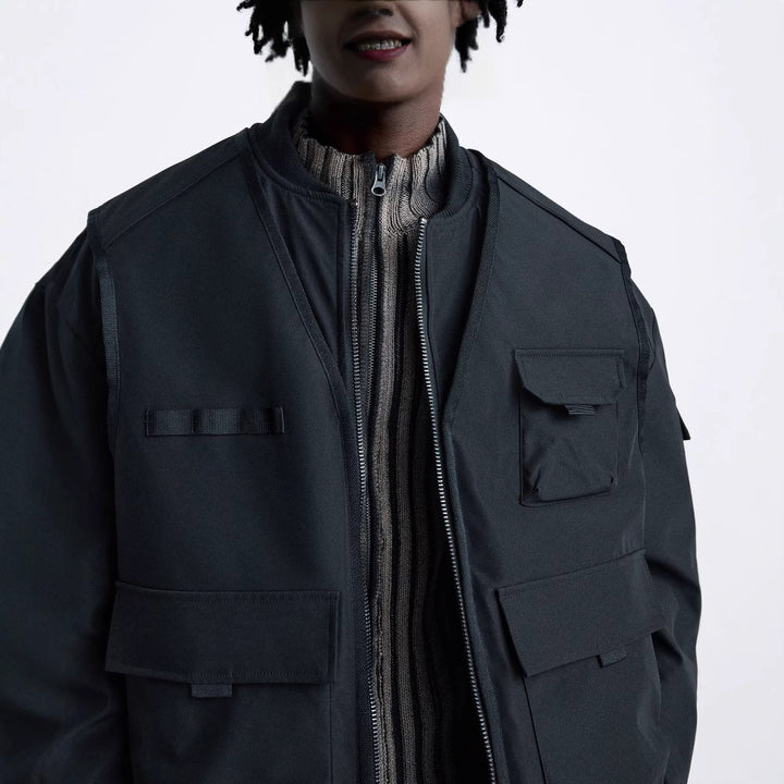 Herren Utility-Blouson mit Mehrfach-Taschen und Stehkragen Drune