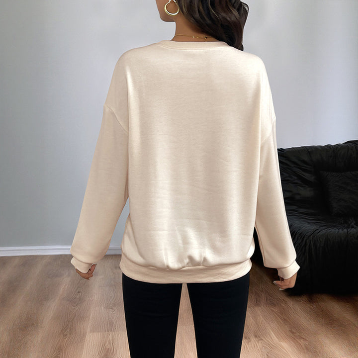 Damen Lässiger Pullover mit funkelndem Schleifenmotiv Drune