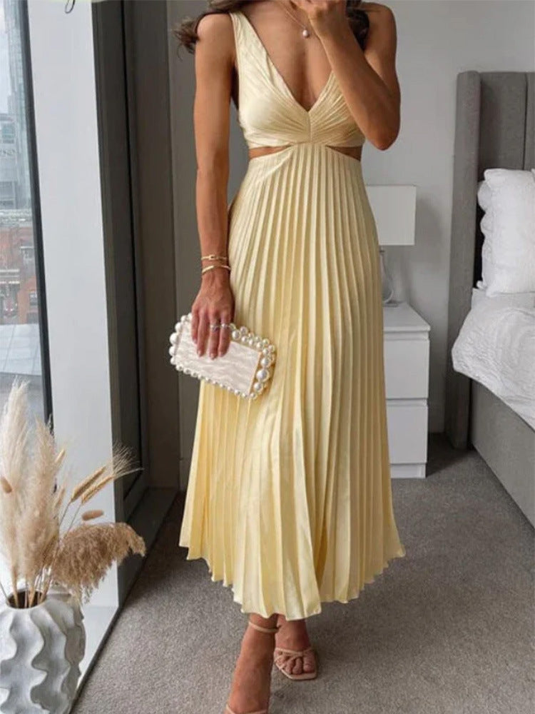 Damen Elegant gefaltetes Abendkleid Drune