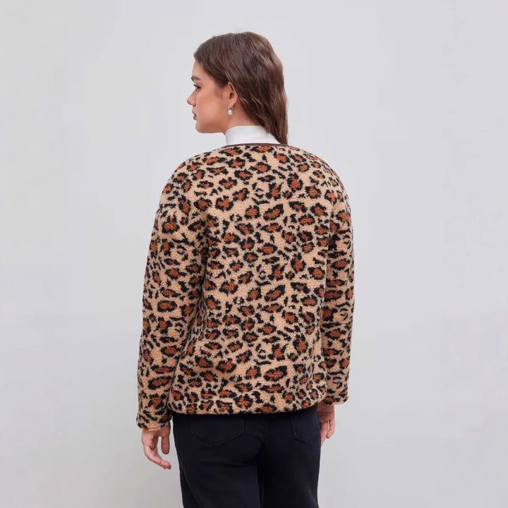 Damen Wärmeisolierte Leopardenmusterjacke Drune