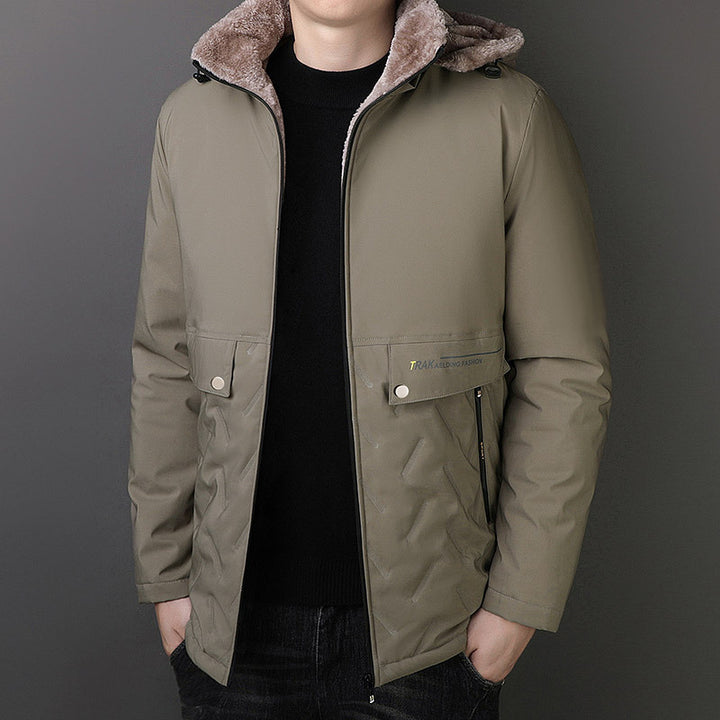 Herren Thermo-Parka mit Teddyfutter und Kapuze Drune