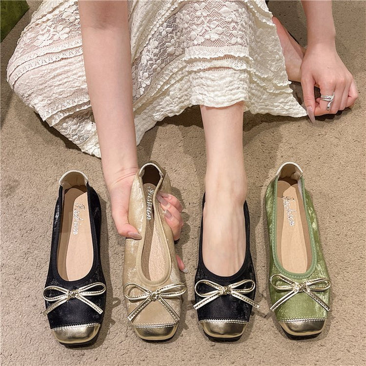 Damen Ballerinas mit eleganten Schleifenakzenten und komfortabler Sohle Drune