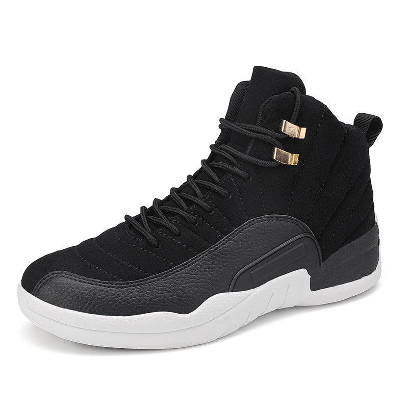 Herren High-Top Basketball-Sneaker mit gepolstertem Knöchelkragen und rutschfester Gummisohle Drune
