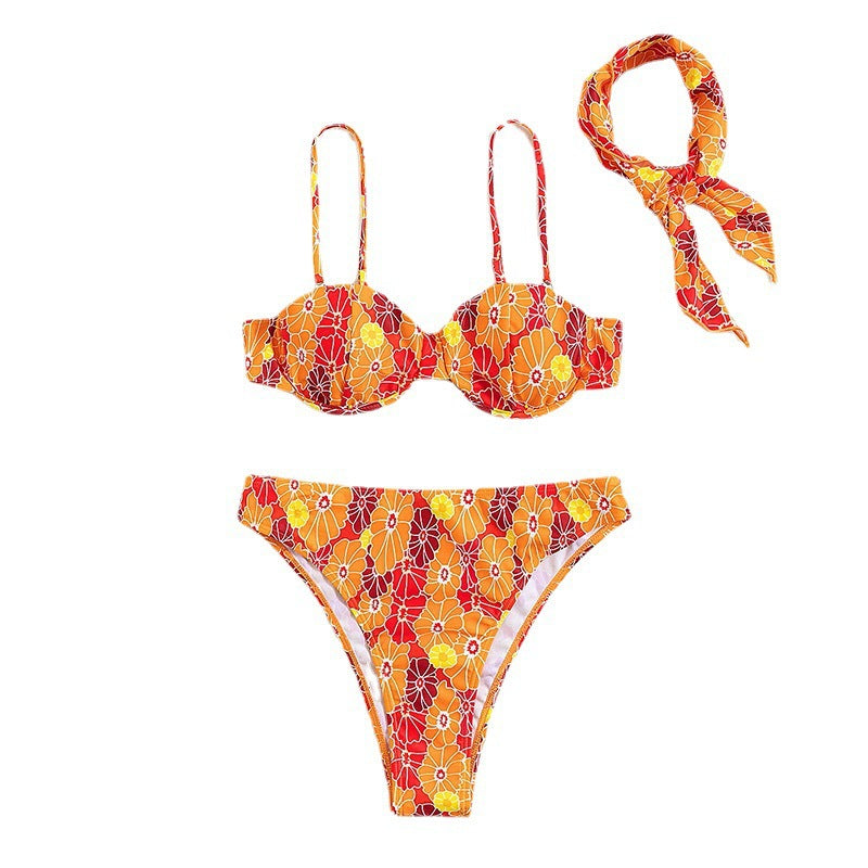 Damen Bikini mit floralem Design und schmeichelndem Schnitt Drune