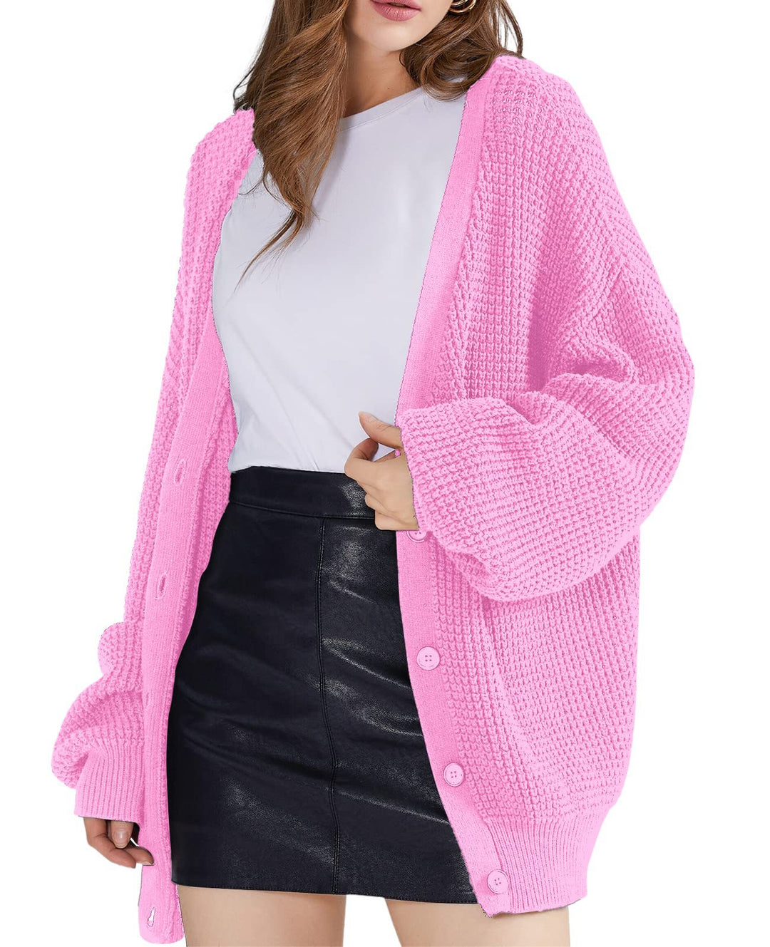 Damen Grobstrick Cardigan