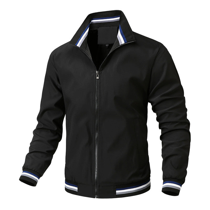 Herren Elegante Sportjacke mit hohem Kragen Drune