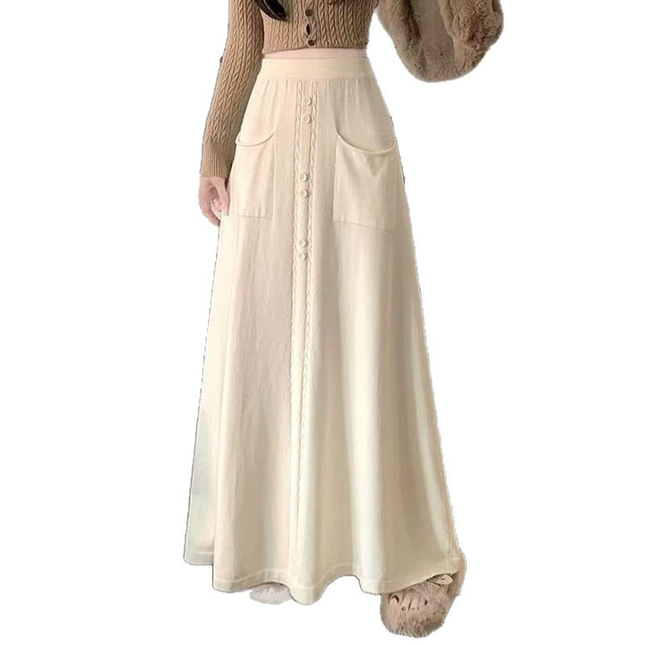 Damen Eleganter Maxirock mit knopfdetails Drune