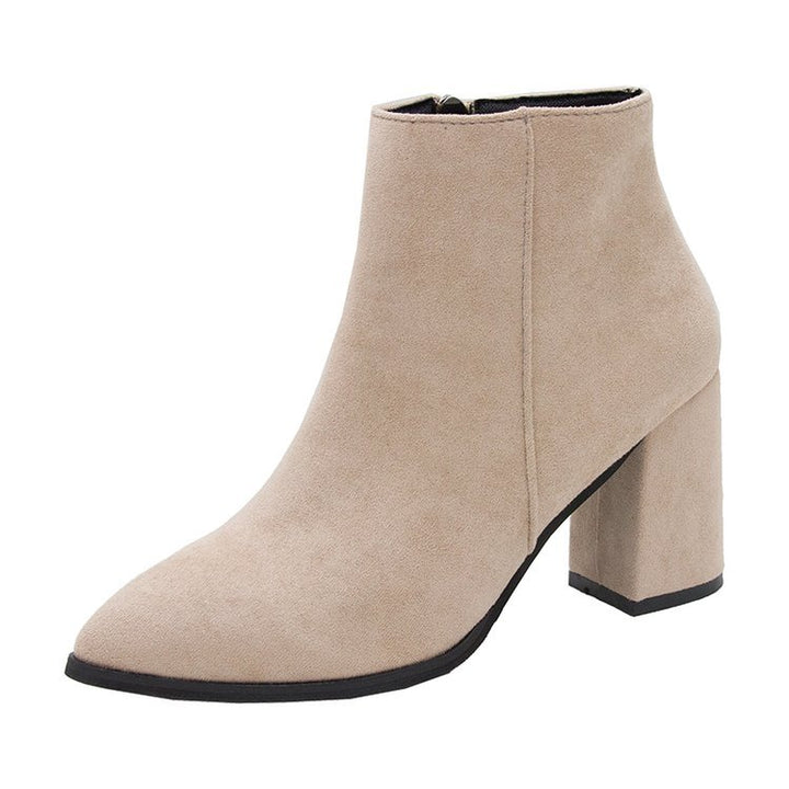 Damen Elegante Stiefeletten mit blockierendem Absatz Drune