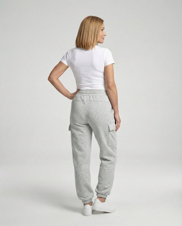 Damen Bequeme Cargo-Hose mit elastischem Bund