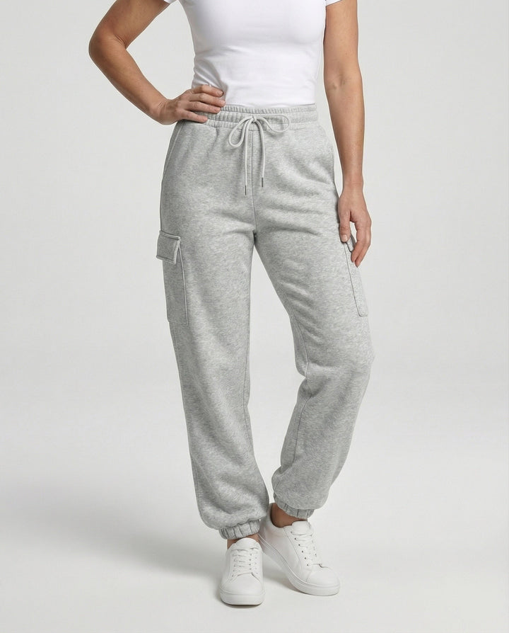 Damen Bequeme Cargo-Hose mit elastischem Bund