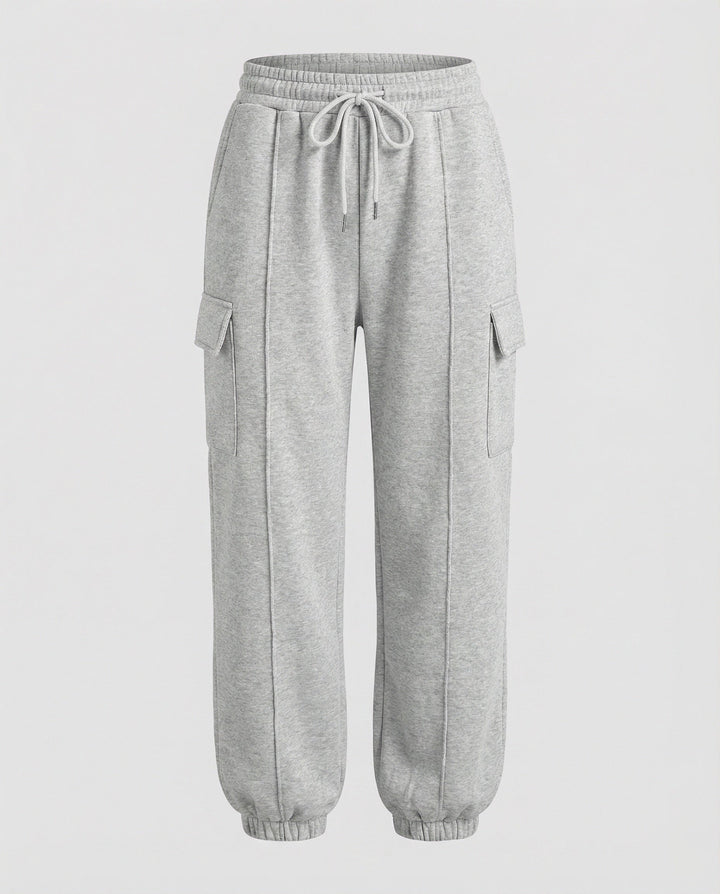 Damen Bequeme Cargo-Hose mit elastischem Bund