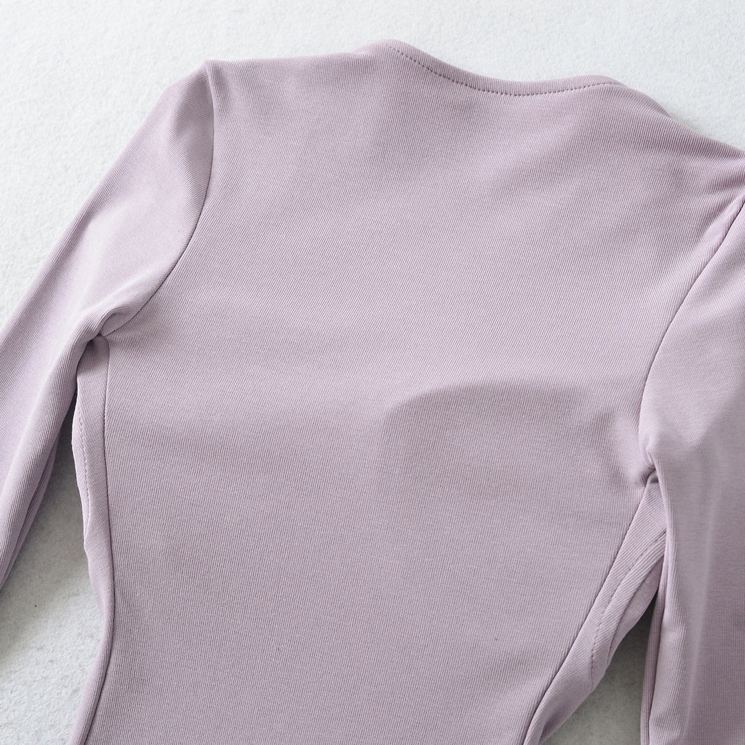 Damen Figurbetontes Midikleid mit eingenähten Cups, weitem Quadrat-Ausschnitt und Raffung Drune