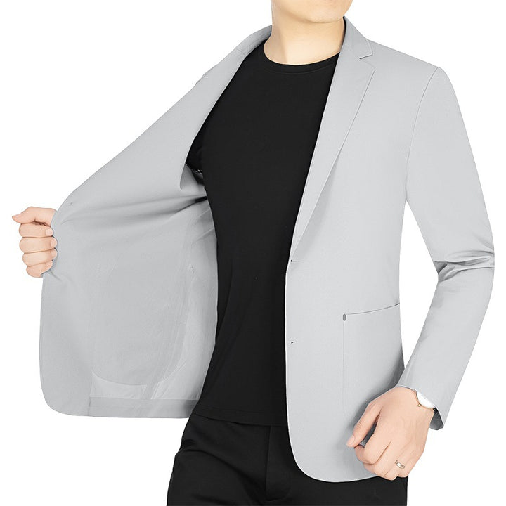 Herren Slim-Fit Jersey-Blazer ohne Innenfutter mit Stretchkomfort für Reise und Business Drune