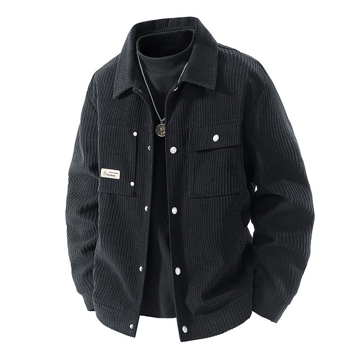 Damen Lässige Cordjacke mit Taschen Drune