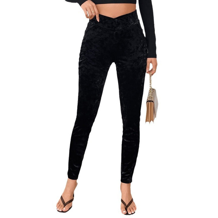 Damen Hochwertige Leggings mit luxuriösem Samtfinish Drune