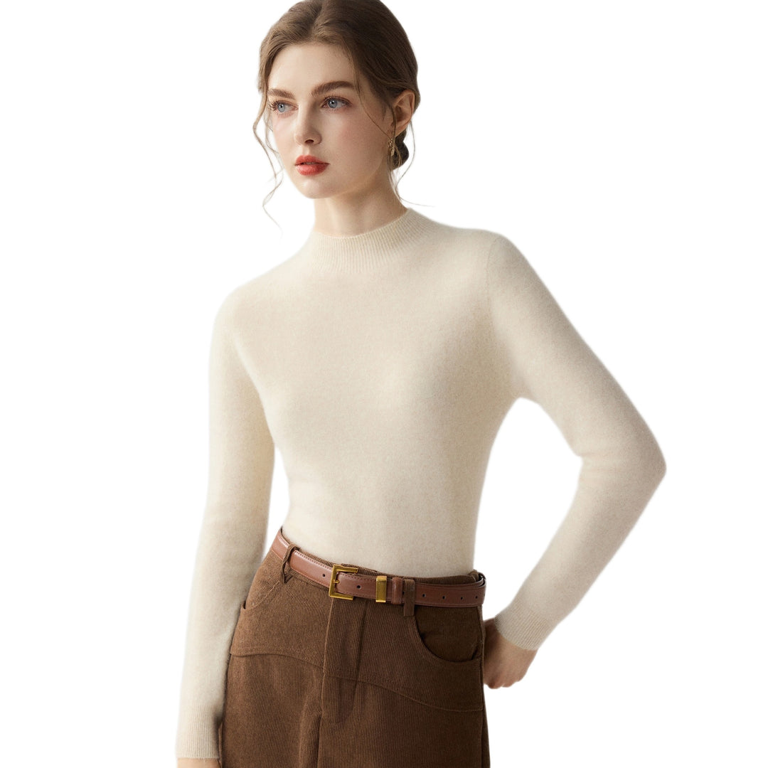 Damen Schmaler Mockneck-Feinstrickpullover mit kaschmirähnlicher Haptik Drune