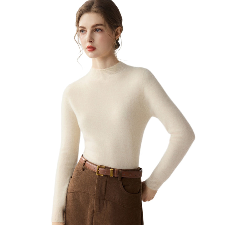 Damen Schmaler Mockneck-Feinstrickpullover mit kaschmirähnlicher Haptik Drune