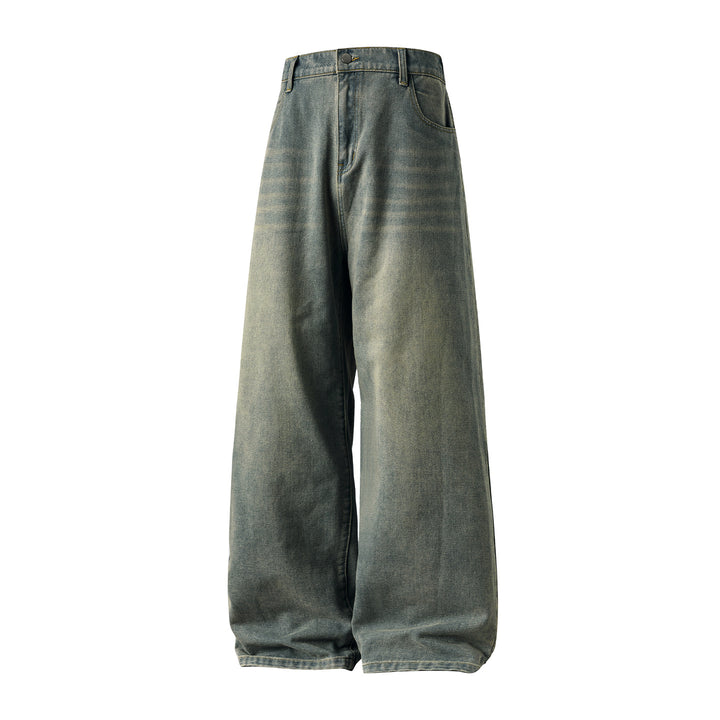 Damen Hochgeschnittene Ultraweite Denim-Hose im Palazzo-Ballon-Schnitt Drune