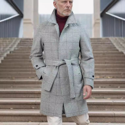 Herren modischer Trenchcoat mit praktischen Taschen und modernem Schnitt Drune