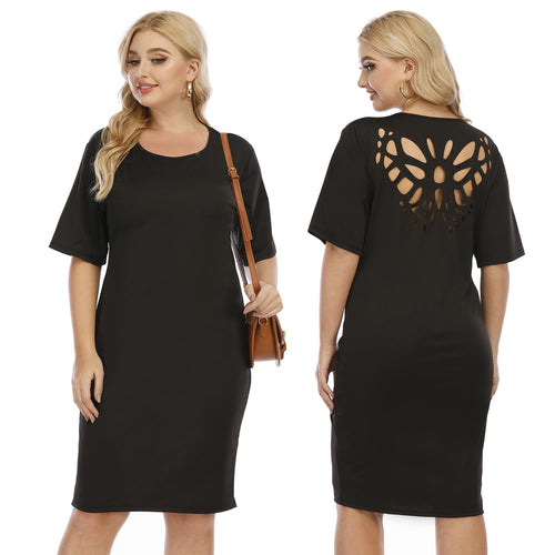 Damen komfortables Midi-Kleid mit lässigem Schnitt Drune