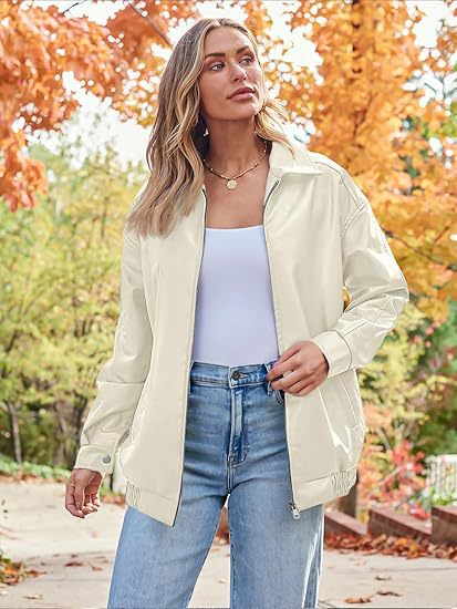 Damen Oversized Kunstlederjacke Drune