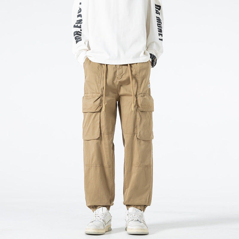 Herren Utility-Cargo-Jogginghose im Workwear-Look mit Tunnelzugbund und elastischen Beinabschlüssen Drune