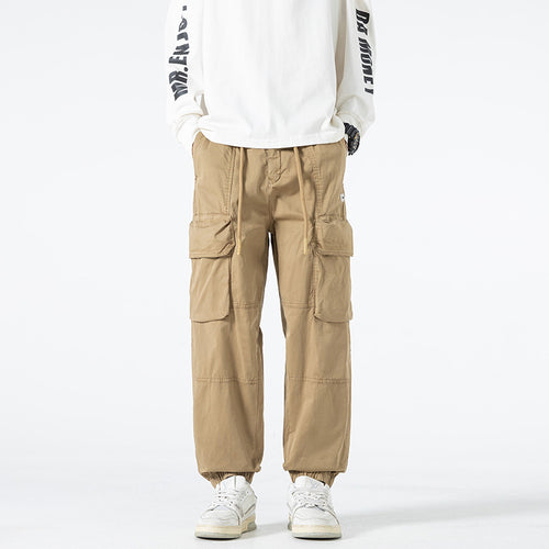 Herren Utility-Cargo-Jogginghose im Workwear-Look mit Tunnelzugbund und elastischen Beinabschlüssen Drune