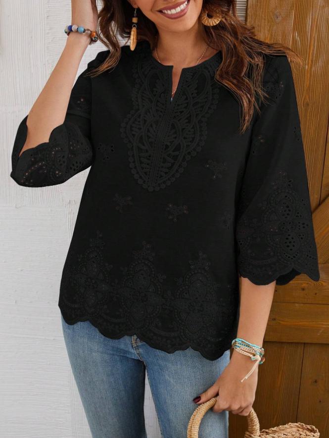 Damen Spitzenbluse Drune