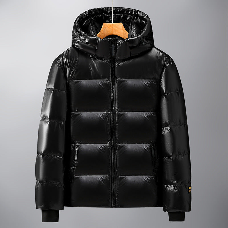 Unisex Glänzender Steppparka mit metallic‑Innenfutter und Tragegurten Drune