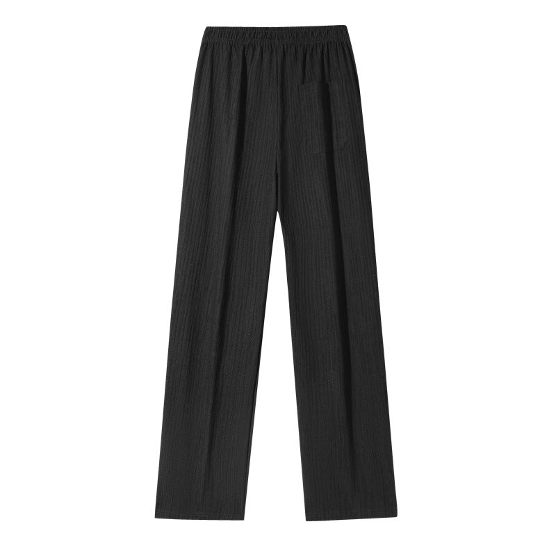 Damen weite Leinenoptik-Hose mit elastischem Bund, Tunnelzug & Seitentaschen Drune