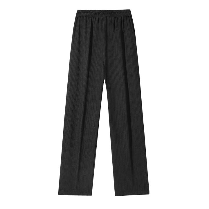 Damen weite Leinenoptik-Hose mit elastischem Bund, Tunnelzug & Seitentaschen Drune