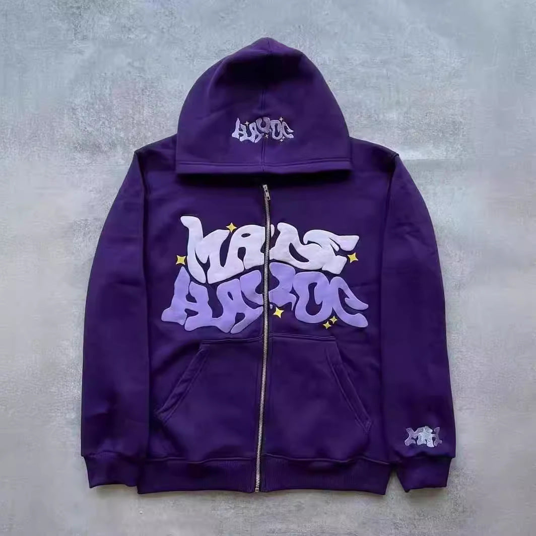 Damen sportliche Kapuzenjacke im urbanen Graffiti-Stil Drune