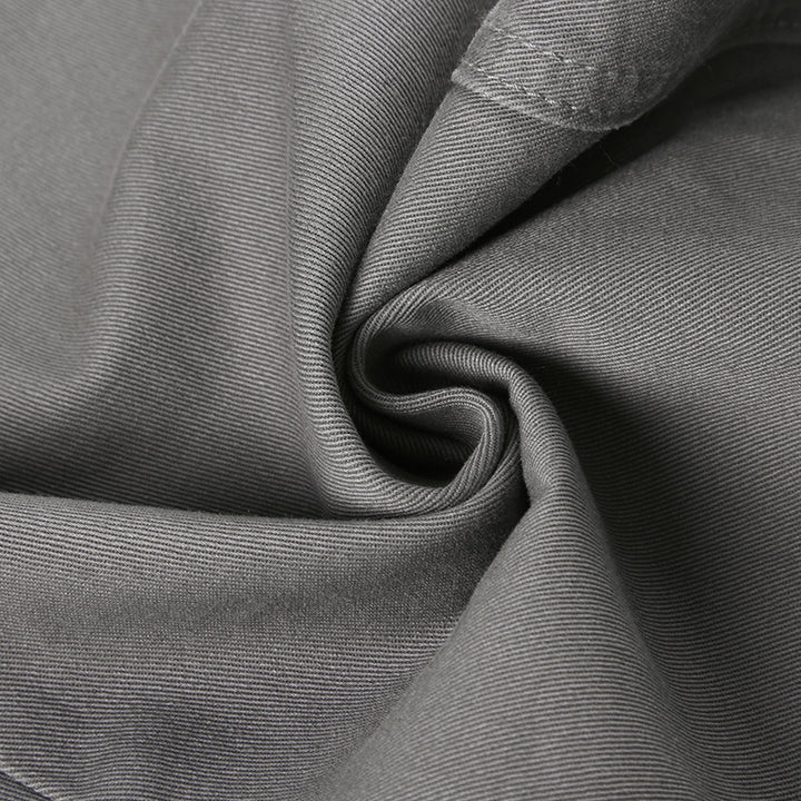 Damen Cargohose mit weitem Bein, hoher Taille und aufgesetzten Klappentaschen Drune