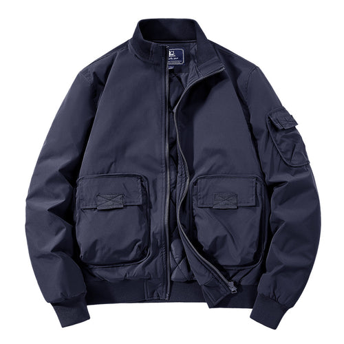 Herren Modische Bomberjacke mit zahlreichen Taschen Drune